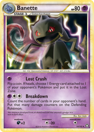 Banette 14/102 HeartGold & SoulSilver HS—Triumphant