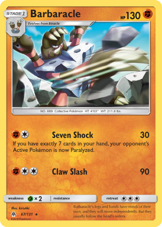 Barbaracle 67/131 Sun & Moon Forbidden Light