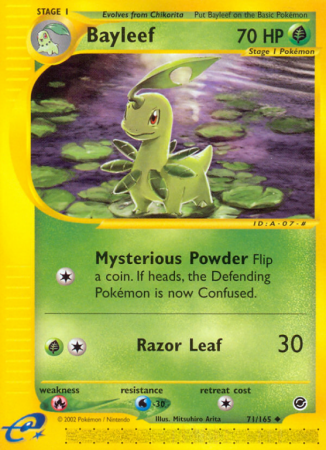 Bayleef 71/165 E-Card Expedition Base Set