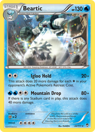 Beartic 22/111 XY Furious Fists