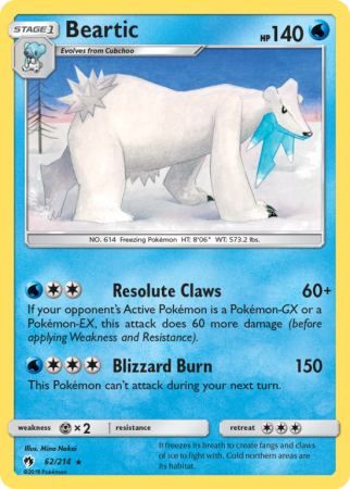 Beartic 62/214 Sun & Moon Lost Thunder