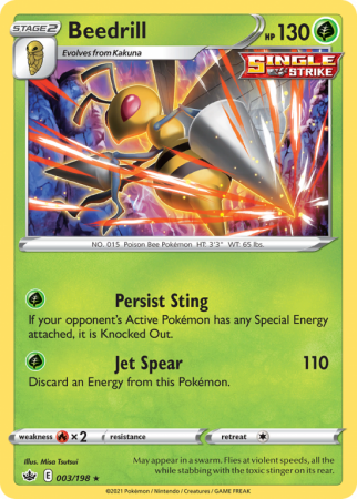 Beedrill 3/198 Sword & Shield Chilling Reign
