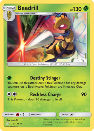 Beedrill 5/181 Sun & Moon Team Up