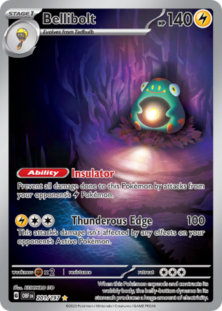 Bellibolt 201/197 Scarlet & Violet Obsidian Flames