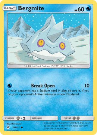 Bergmite 29/131 Sun & Moon Forbidden Light
