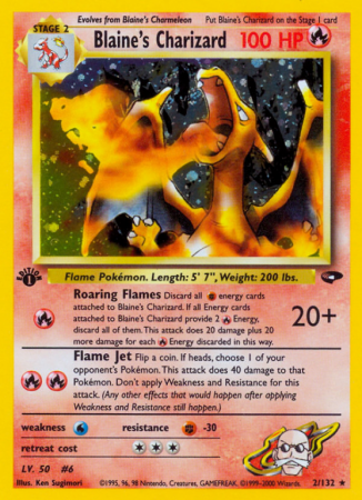 Blaine's Charizard 2/132 Gym Gym Challenge