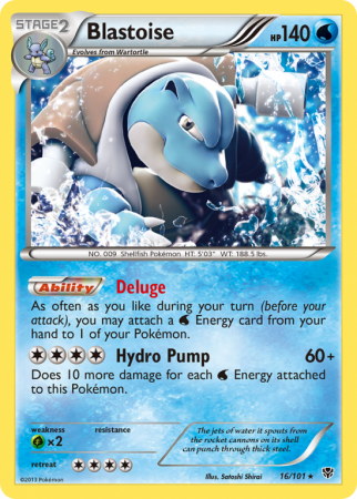 Blastoise 16/101 Black & White Plasma Blast