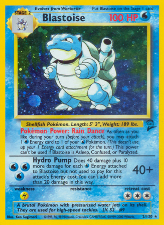 Blastoise 2/130 Base Base Set 2