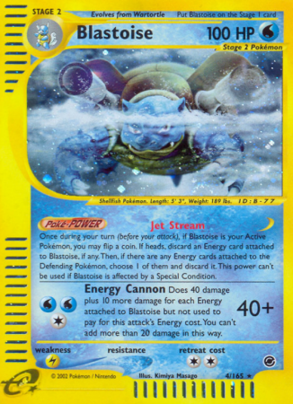 Blastoise 4/165 E-Card Expedition Base Set