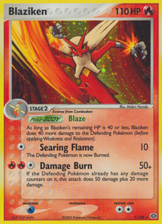 Blaziken 1/106 EX Emerald