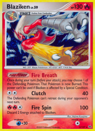 Blaziken 3/127 Platinum Platinum