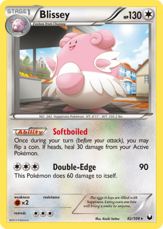 Blissey 82/108 Black & White Dark Explorers