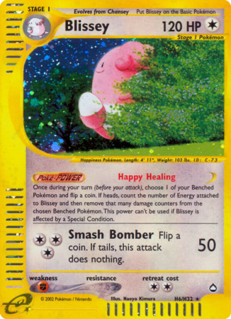 Blissey H6/186 E-Card Aquapolis