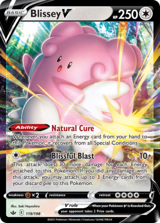 Blissey V 119/198 Sword & Shield Chilling Reign