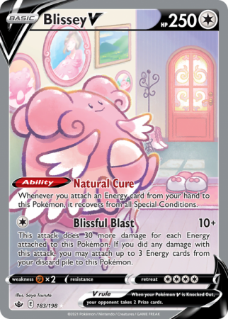Blissey V 183/198 Sword & Shield Chilling Reign