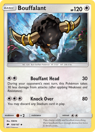 Bouffalant 108/147 Sun & Moon Burning Shadows