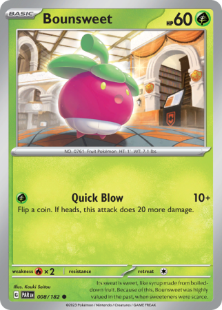 Bounsweet 8/182 Scarlet & Violet Paradox Rift