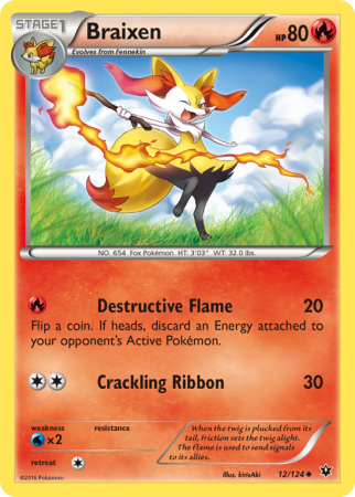 Braixen 12/124 XY Fates Collide