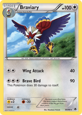 Braviary 88/98 Black & White Emerging Powers