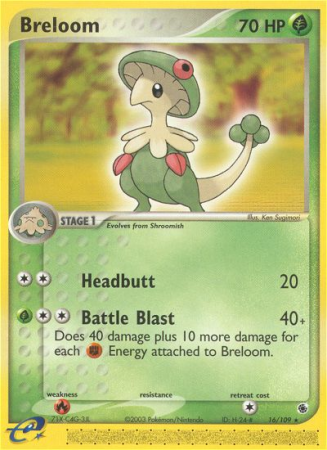 Breloom 16/109 EX Ruby & Sapphire