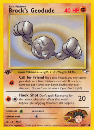 Brock's Geodude 66/132 Gym Gym Heroes