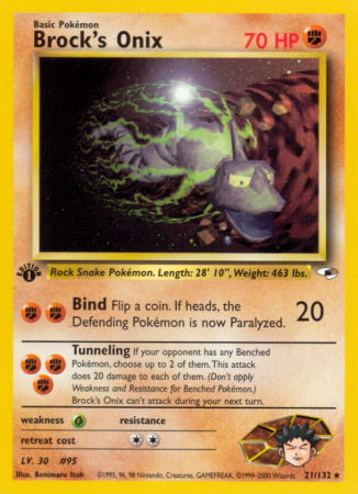 Brock's Onix 21/132 Gym Gym Heroes