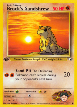 Brock's Sandshrew 72/132 Gym Gym Heroes