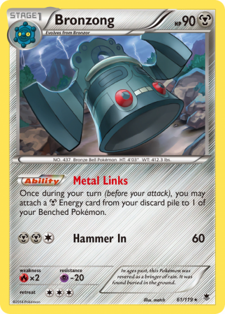 Bronzong 61/119 XY Phantom Forces