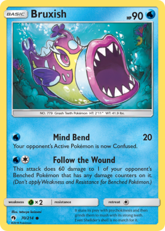 Bruxish 70/214 Sun & Moon Lost Thunder