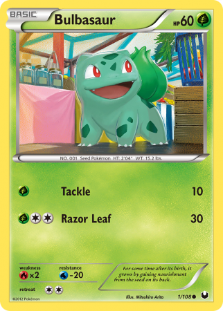 Bulbasaur 1/108 Black & White Dark Explorers