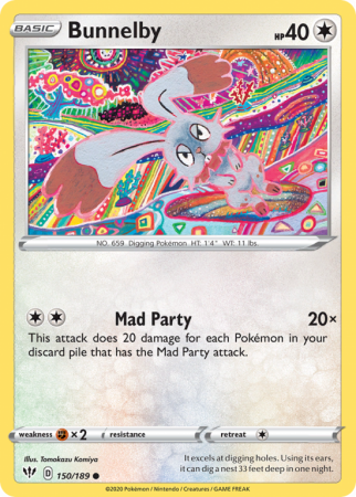 Bunnelby 150/189 Sword & Shield Darkness Ablaze