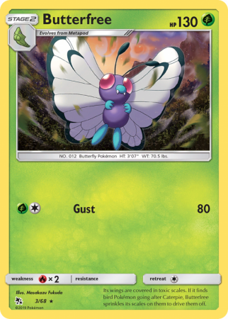 Butterfree 3/68 Sun & Moon Hidden Fates