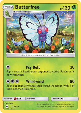 Butterfree 3/149 Sun & Moon Sun & Moon