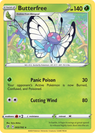 Butterfree 3/192 Sword & Shield Rebel Clash