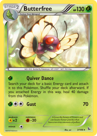 Butterfree 3/106 XY Flashfire