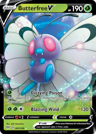 Butterfree V 1/189 Sword & Shield Darkness Ablaze