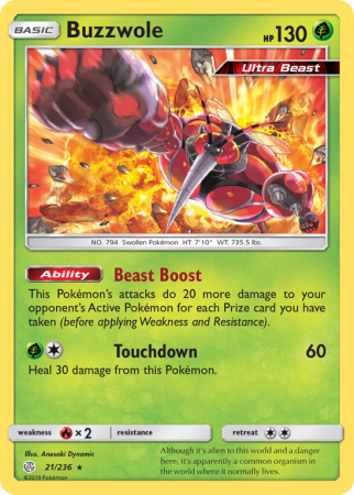 Buzzwole 21/236 Sun & Moon Cosmic Eclipse
