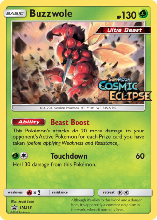 Buzzwole SM218/156 Sun & Moon SM Black Star Promos
