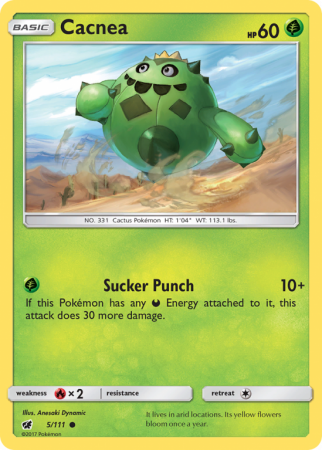 Cacnea 5/111 Sun & Moon Crimson Invasion