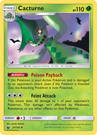 Cacturne 20/168 Sun & Moon Celestial Storm