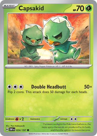 Capsakid 24/197 Scarlet & Violet Obsidian Flames