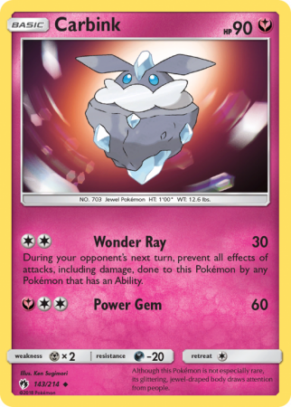Carbink 143/214 Sun & Moon Lost Thunder