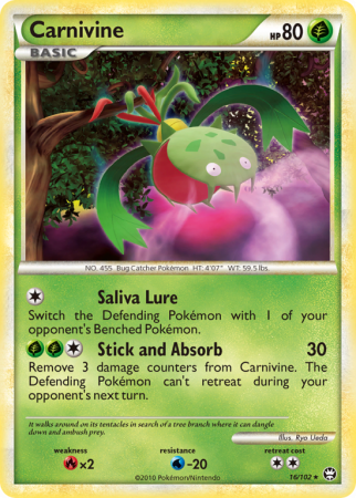 Carnivine 16/102 HeartGold & SoulSilver HS—Triumphant