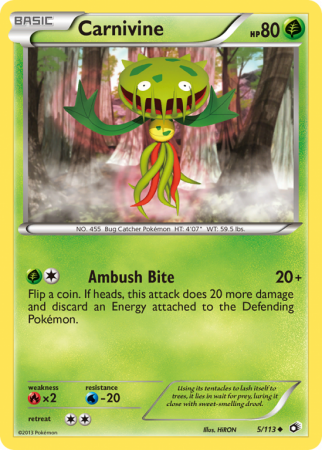 Carnivine 5/113 Black & White Legendary Treasures