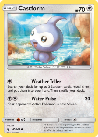 Castform 105/145 Sun & Moon Guardians Rising