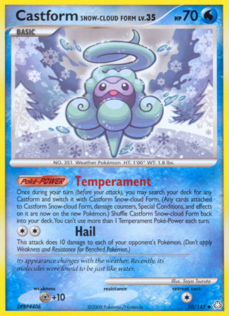 Castform Snow-Cloud Form 50/146 Diamond & Pearl Legends Awakened