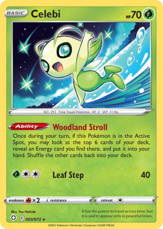 Celebi 3/72 Sword & Shield Shining Fates