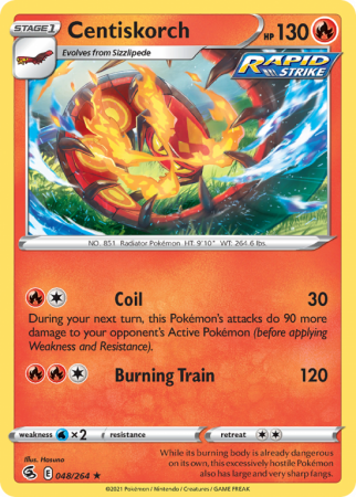 Centiskorch 48/264 Sword & Shield Fusion Strike