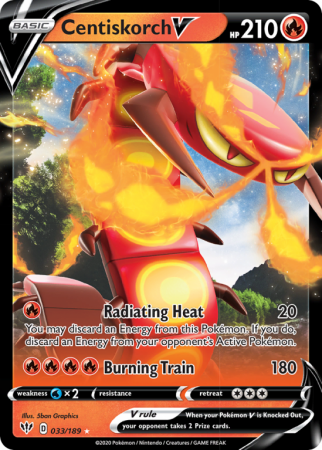 Centiskorch V 33/189 Sword & Shield Darkness Ablaze