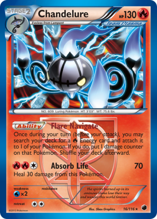 Chandelure 16/116 Black & White Plasma Freeze